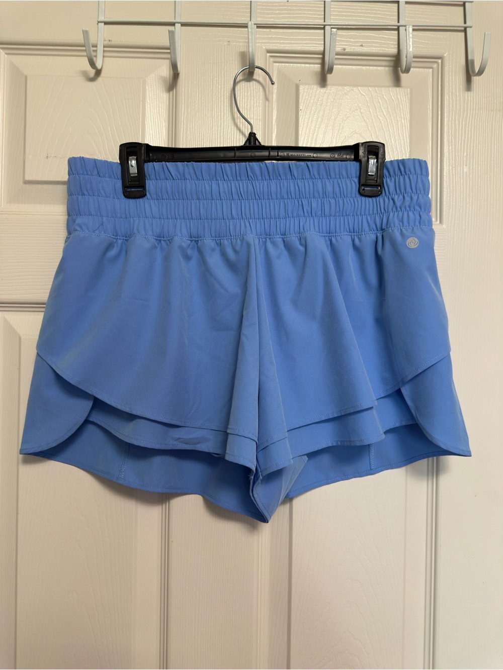 Apana Sky Blue Layered Athletic Shorts